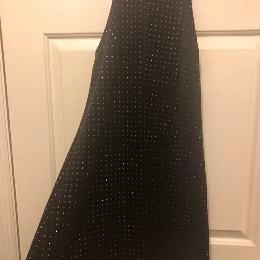 47-Little black halter dress with sparkles. - Picture 4 of 6